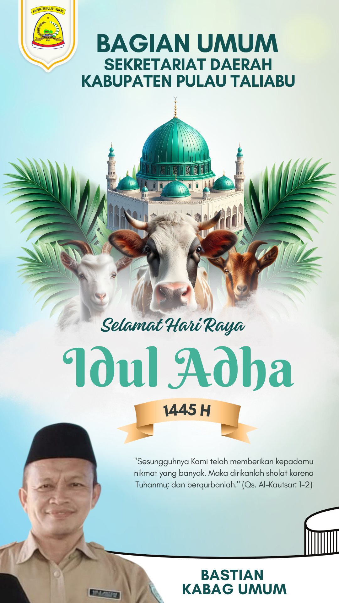 Hijau Putih Modern Selamat Hari Raya Idul Adha Cerita Instagram